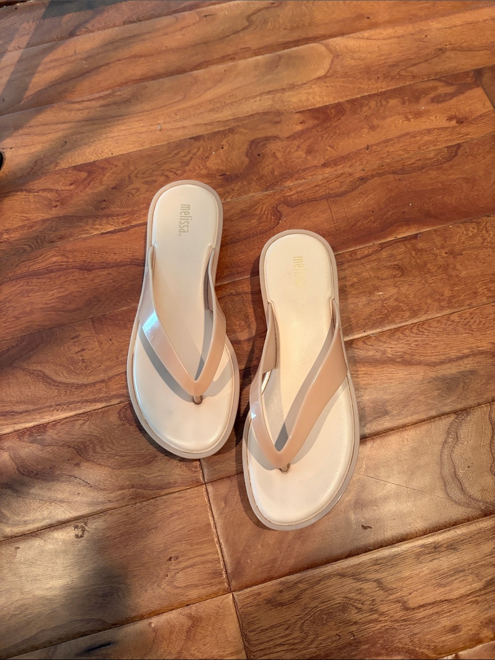 Melissa New High Jelly Platform Flip Flops in Nude/Blush Pink Size 9